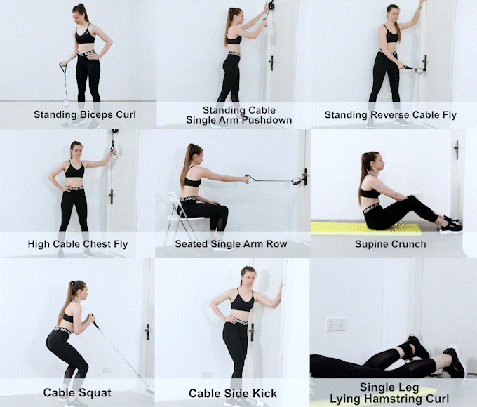 Use Tousains Hivegym to create various exercise postures.