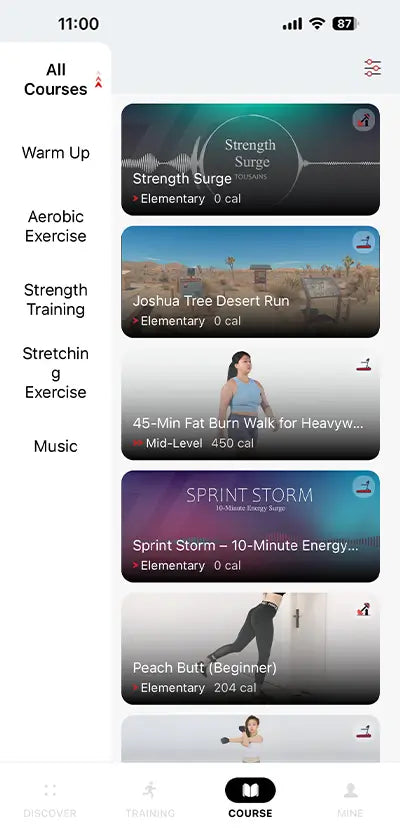 Tousains app offers free courses for their equipment.