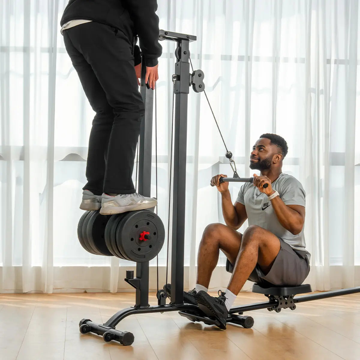 Together with your friends to create an engaging workout with Tousains Cable Machine CR63