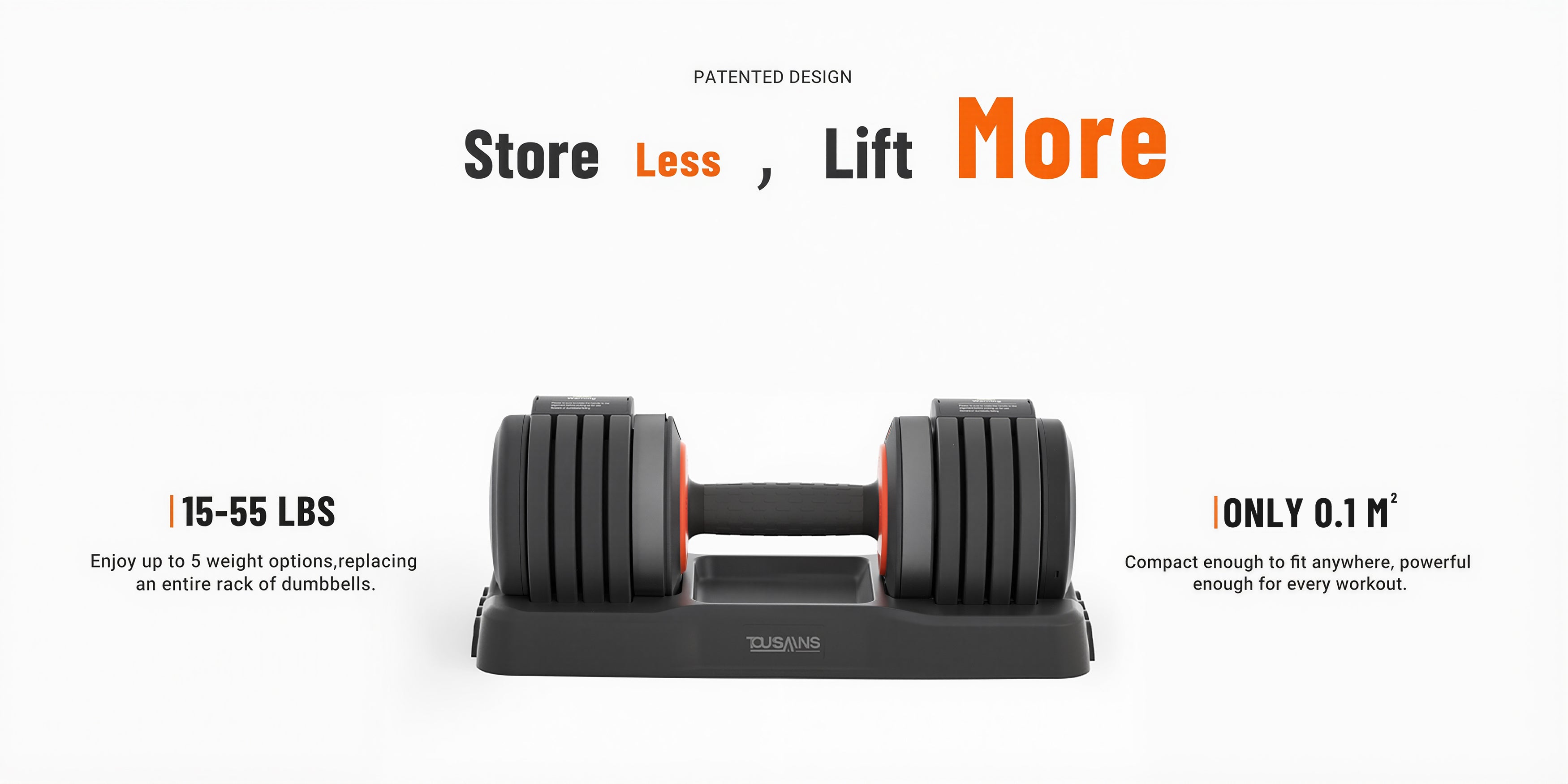 Best adjustable dumbbell for home workouts: Tousains Adjustable Dumbbell MX55