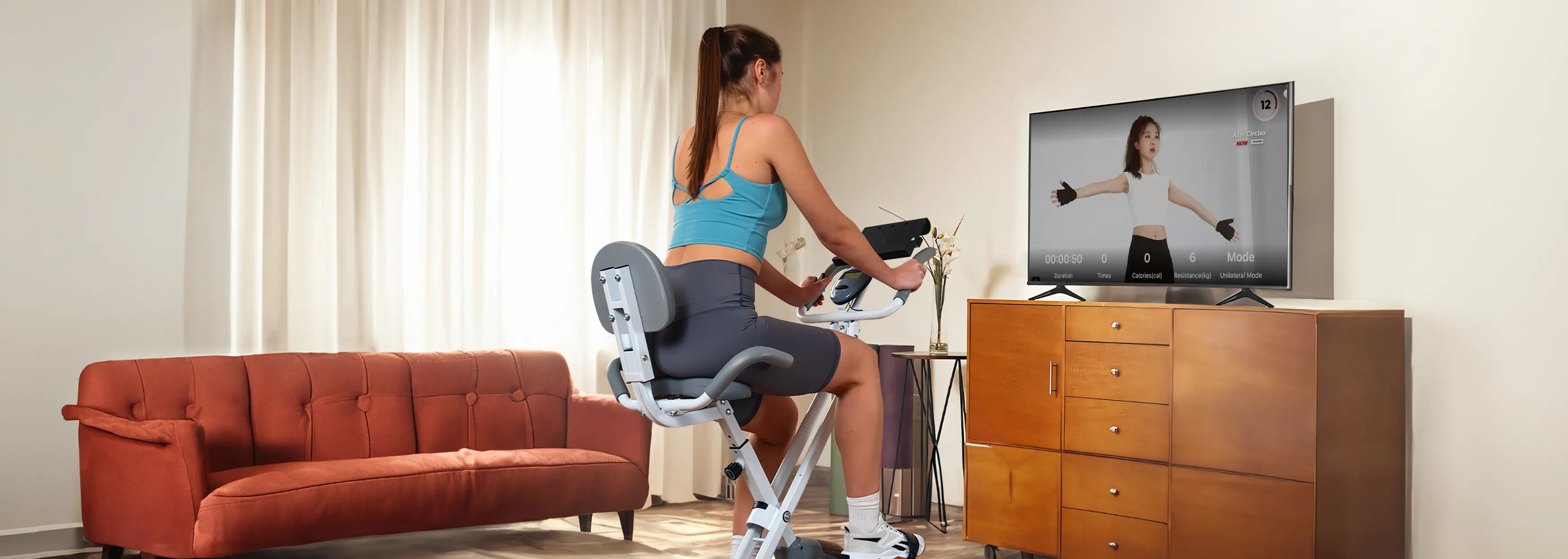 Tousains foldable exercise bike is great for home workouts.