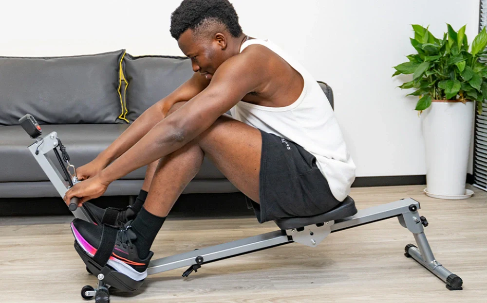 using Tousains home rowing machine at home to become fitter you