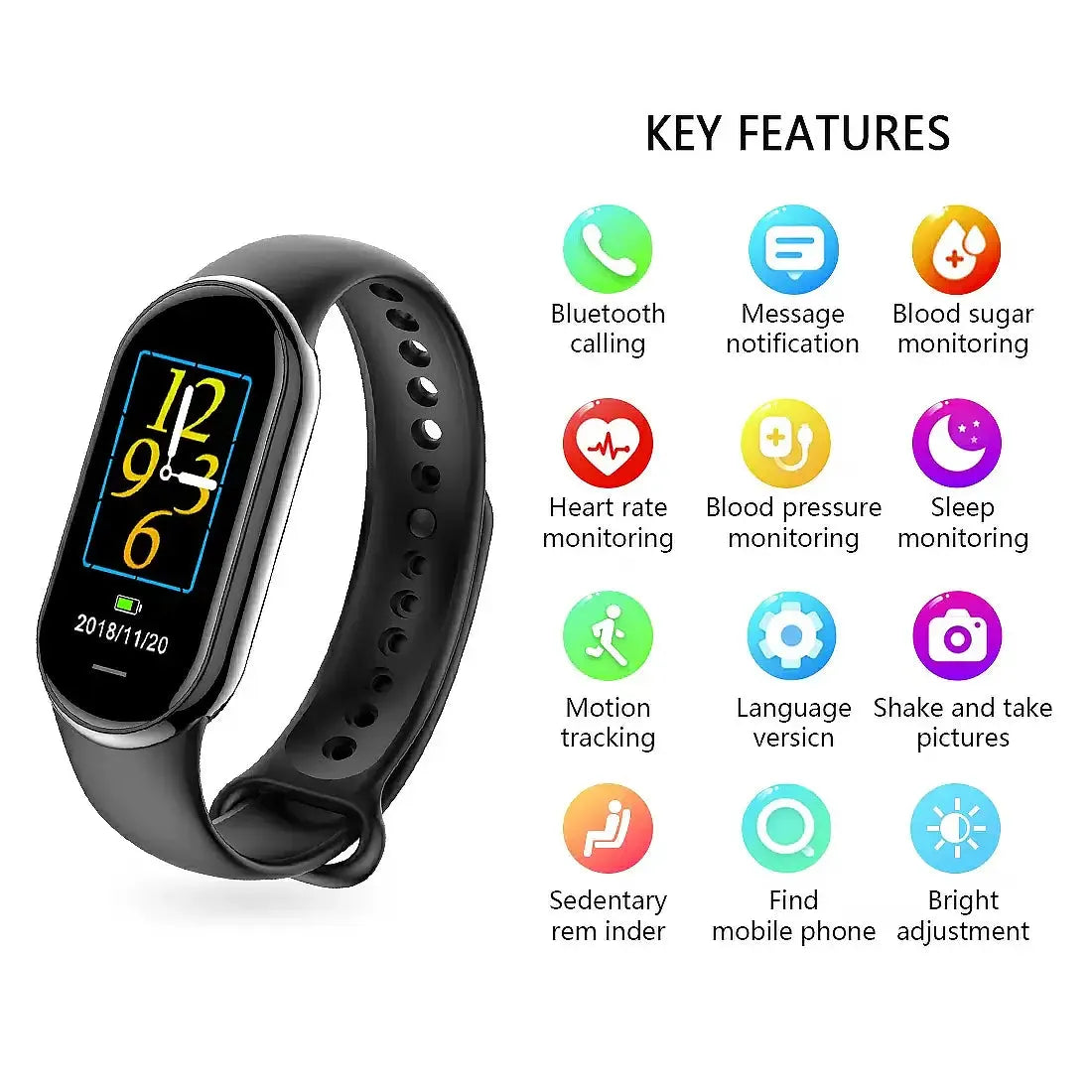 Tousains watch band S1 with key features